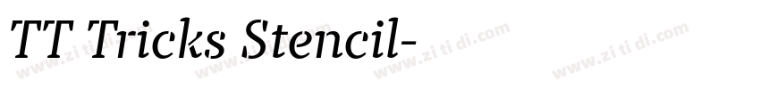 TT Tricks Stencil字体转换 TT Tricks Stencil字体转换